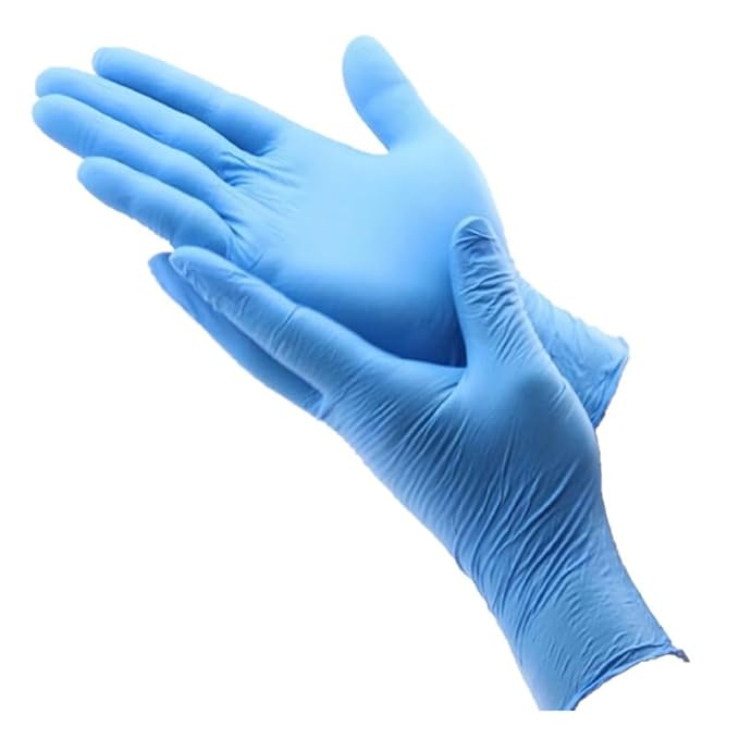 Blue Nitrile gloves for men women and kids disposable hand gloves protect against germs Pack of 60 Blue Gloves XL