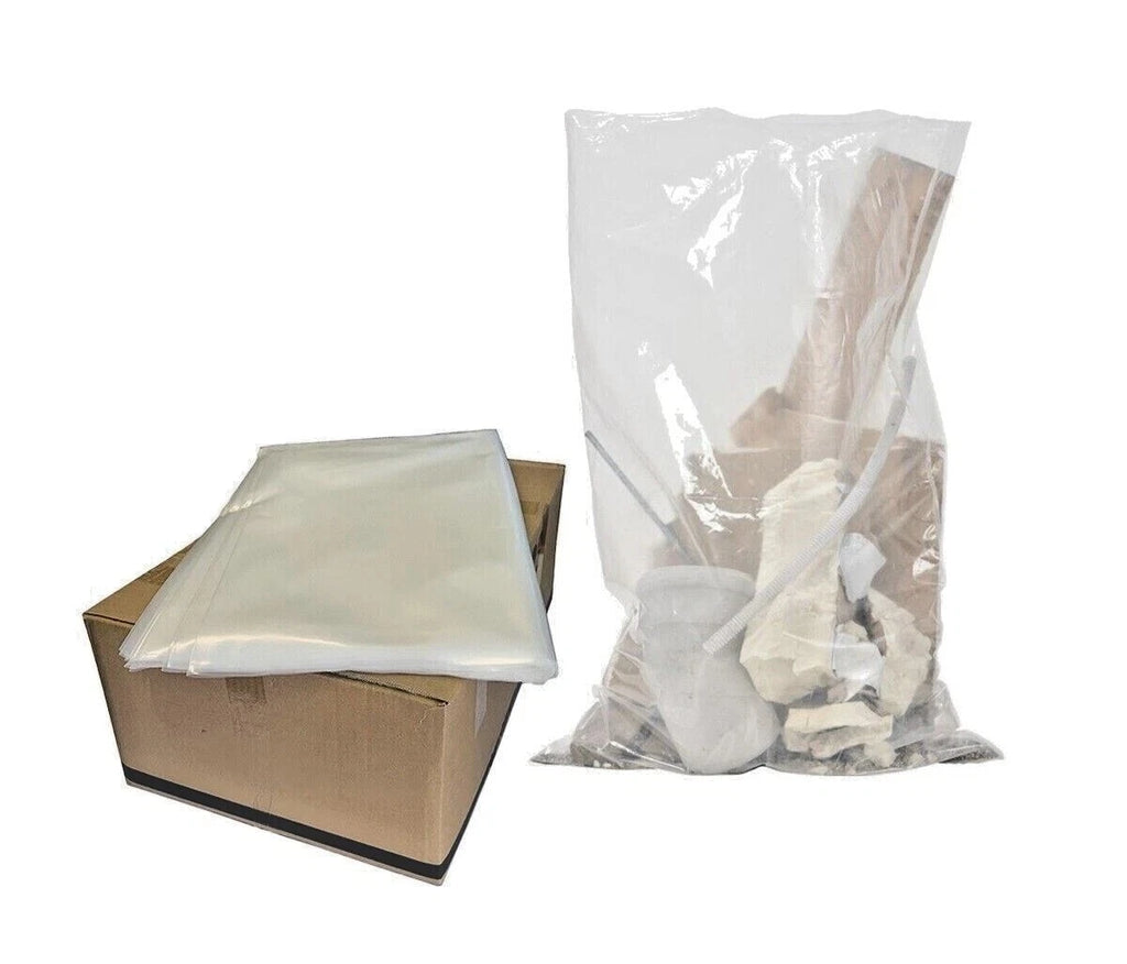 Heavy Duty Rubble Sacks Clear Builders Bags 200 - 500 Gauge Construction Waste