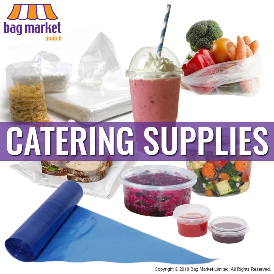 Strong HDPE White Butcher Counter Bags, 12mu, Food, Meat, Freezer, Polythene
