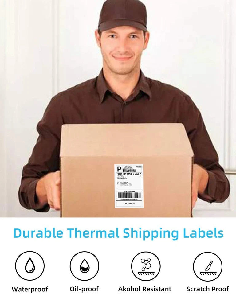 500-5000pcs 4" x 6" Phomemo Thermal Shipping Labels Sticker Paper for Royal Mail