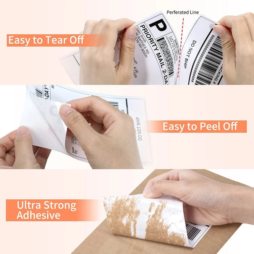 500-5000pcs 4" x 6" Phomemo Thermal Shipping Labels Sticker Paper for Royal Mail