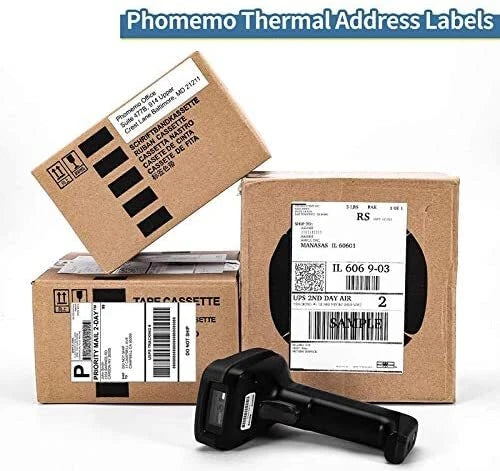 500-5000pcs 4" x 6" Phomemo Thermal Shipping Labels Sticker Paper for Royal Mail